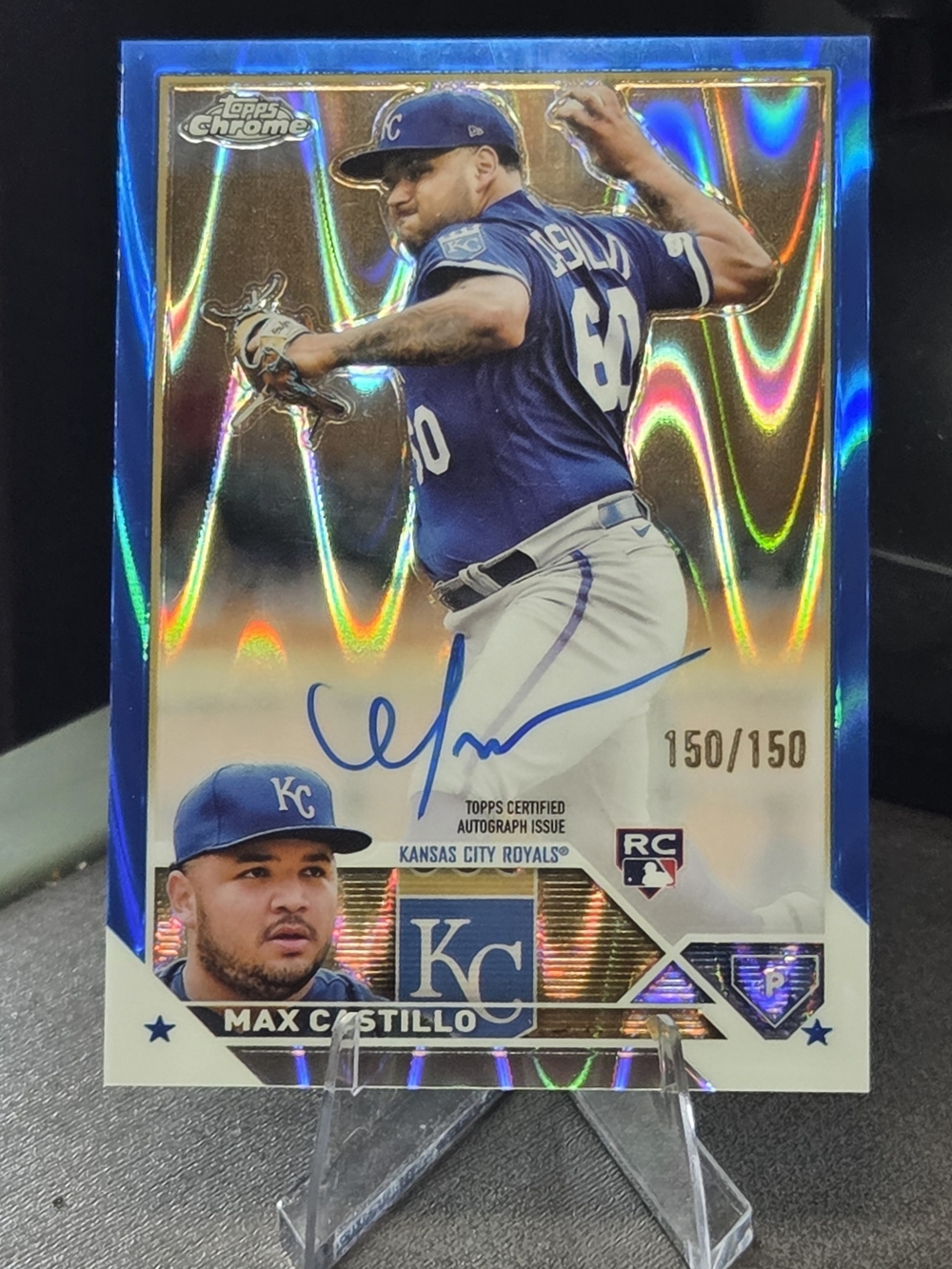 Topps KC Royals Blue Max Castillo Autographed Rookie Card